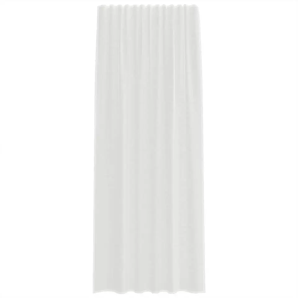 vidaXL Gordijnen van voile met roedezakken - Wit - 140x225 cm - Stof - 2 Stuks