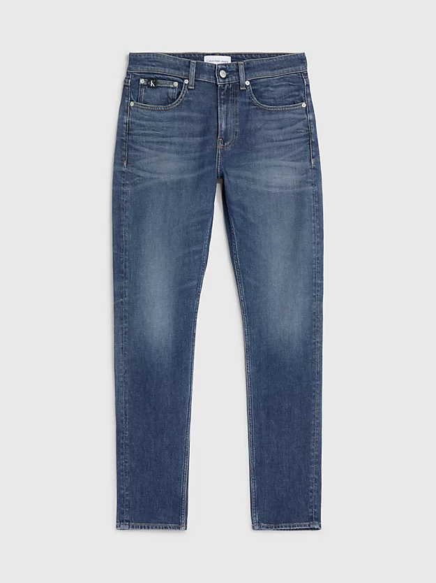 Calça jeans slim fit afunilada