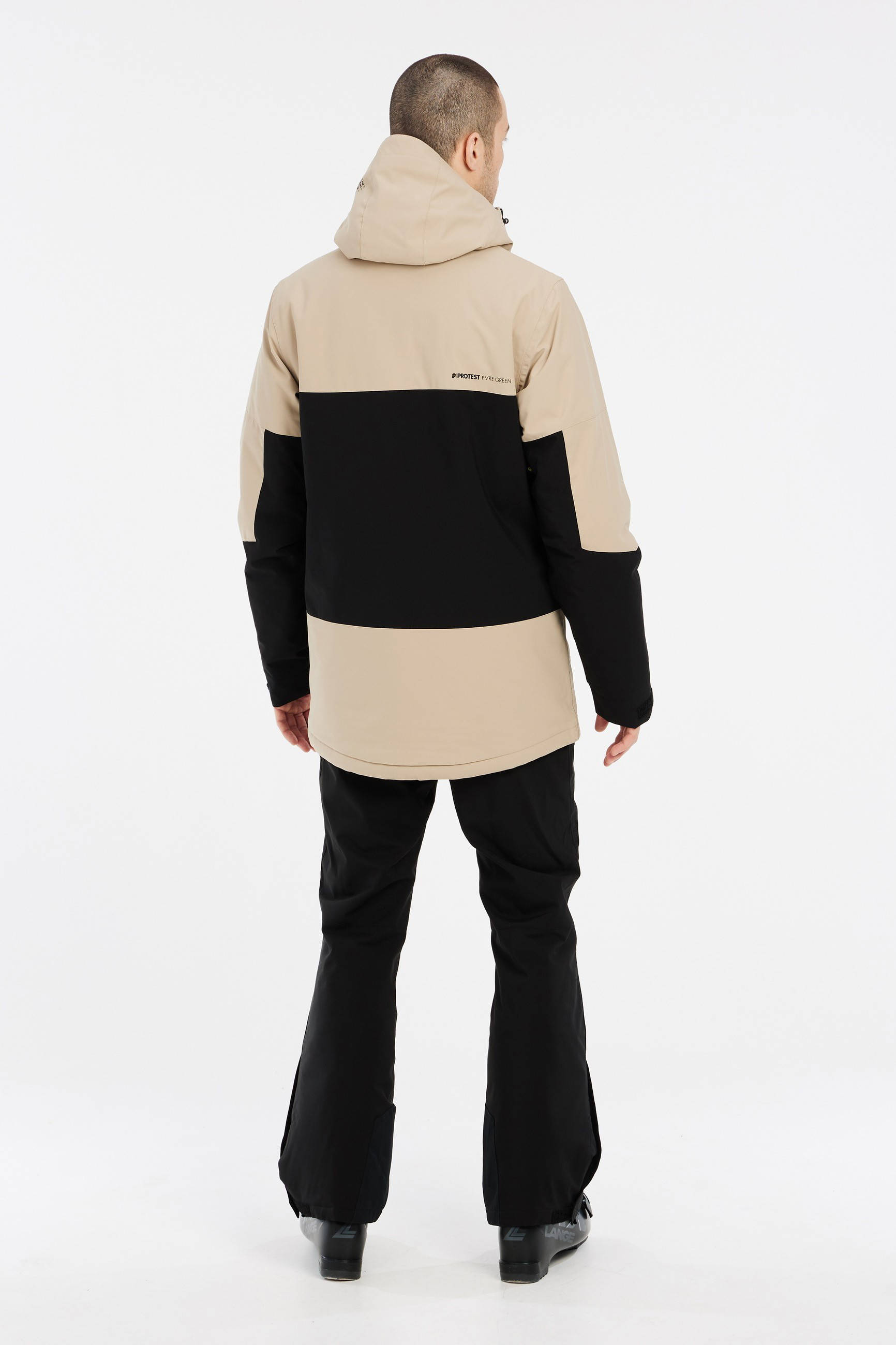 Protest ski-jack Dazzle beige/zwart