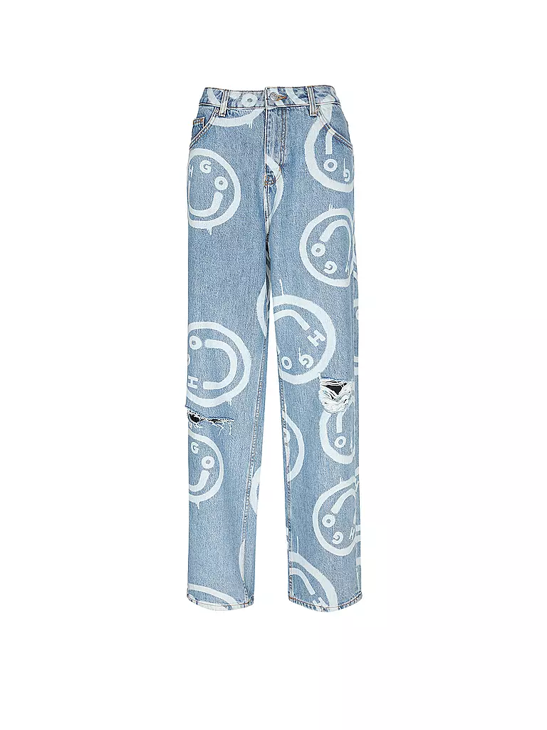 HUGO Jeans Loose Fit GETARA  hellblau