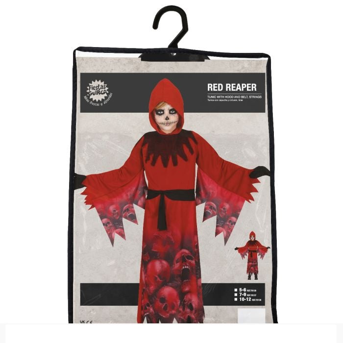Doodshoofd Halloween Kostuum Kind Rood