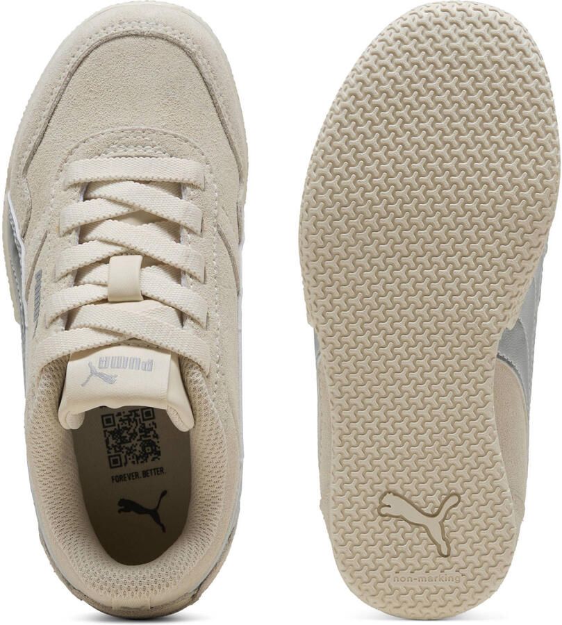 Puma Bella Donna suede Metallic sneakers ecru zilver
