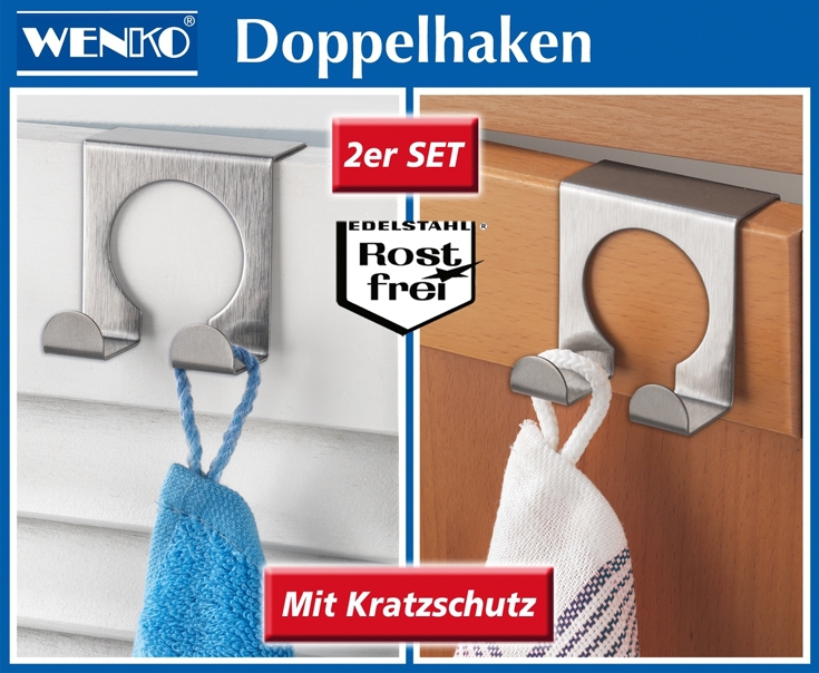 Küchendoppelhaken Edelstahl
