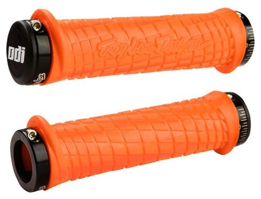 Paire de grips ODI-Troy Lee Designs Signature MTB Orange 130 mm