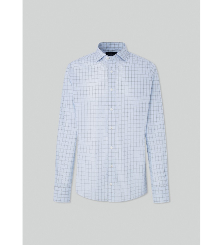 Camisa Hackett Azul Slub