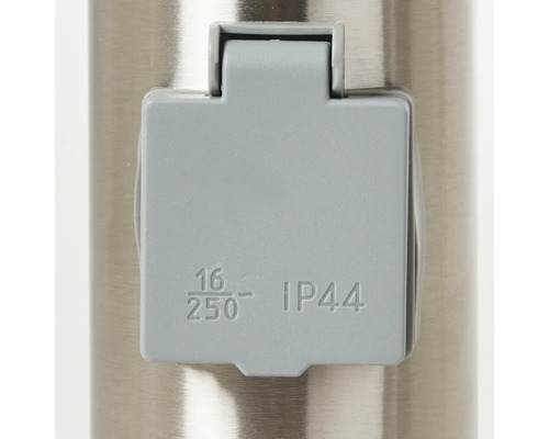 Buitensokkellamp met fitting, 1-lichts, H 46 cm, Chorus roestvrij staal/satijn finish