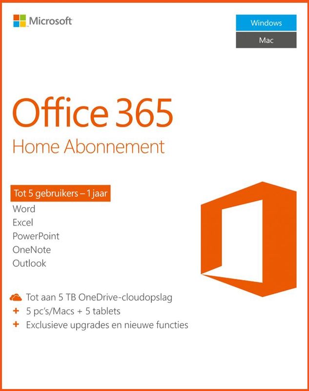 Microsoft 365 Family - Abonnement - 1 Jaar - Voor Maximaal 6 Personen