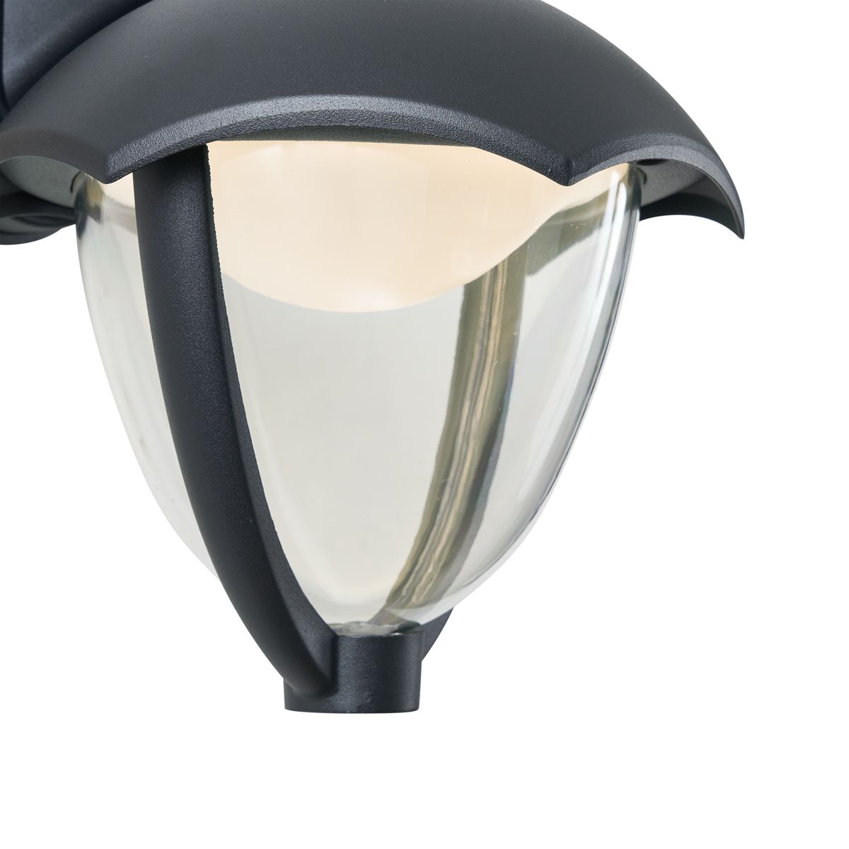 Smart buiten wandlamp zwart met helder glas incl. LED IP54 - Classica