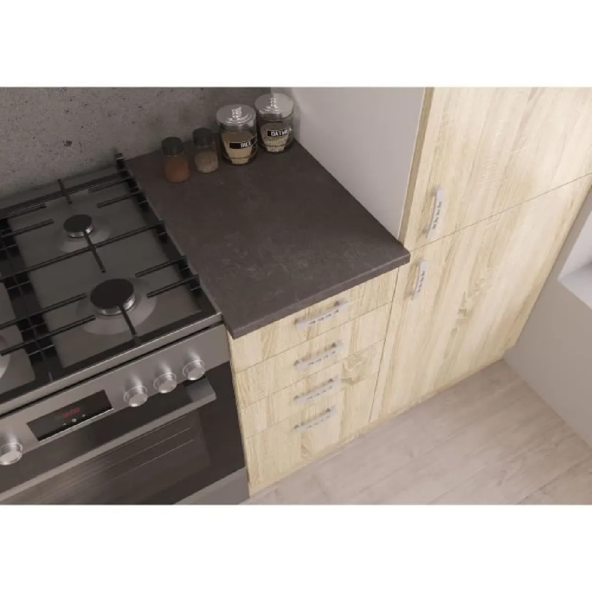 CSTORE SARA Cuisine Complète - Chêne Sonoma