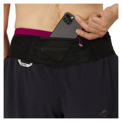 Short 2-en-1 Femme Asics Fujitrail Noir Rose