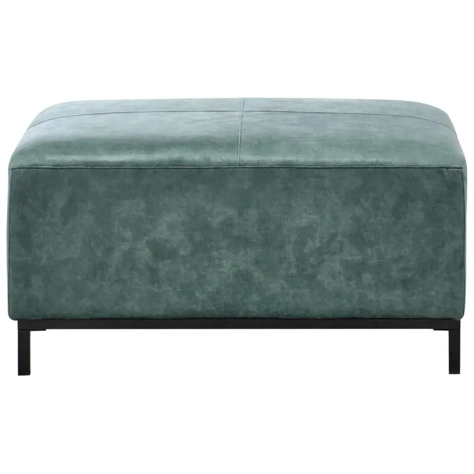 OSLO - Ottomaan - Blauwgroen - Fluweel