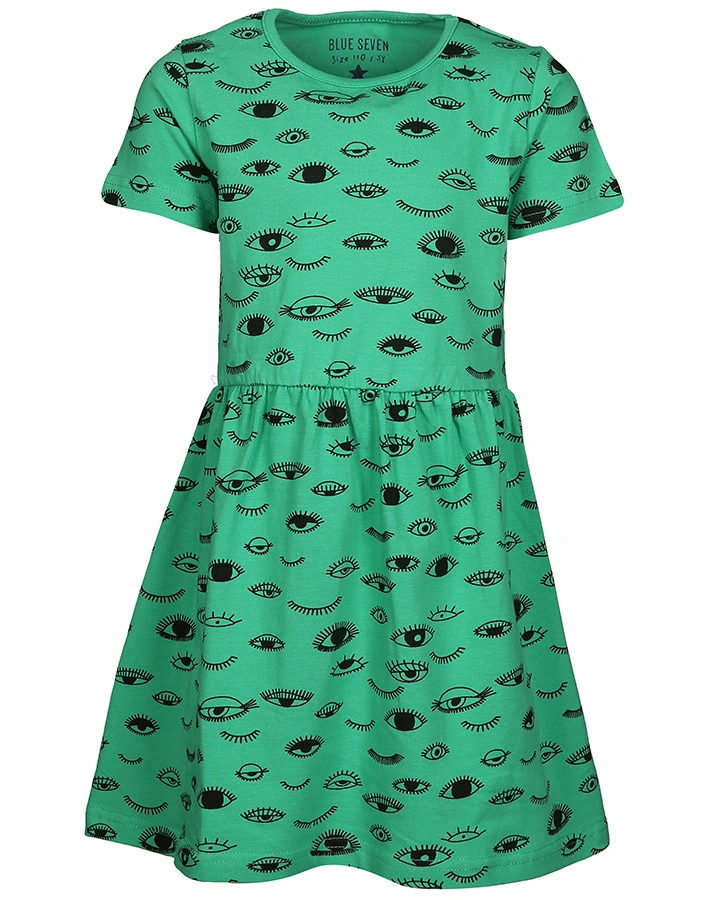 Kleid SHINY BRAND AOP in grün
