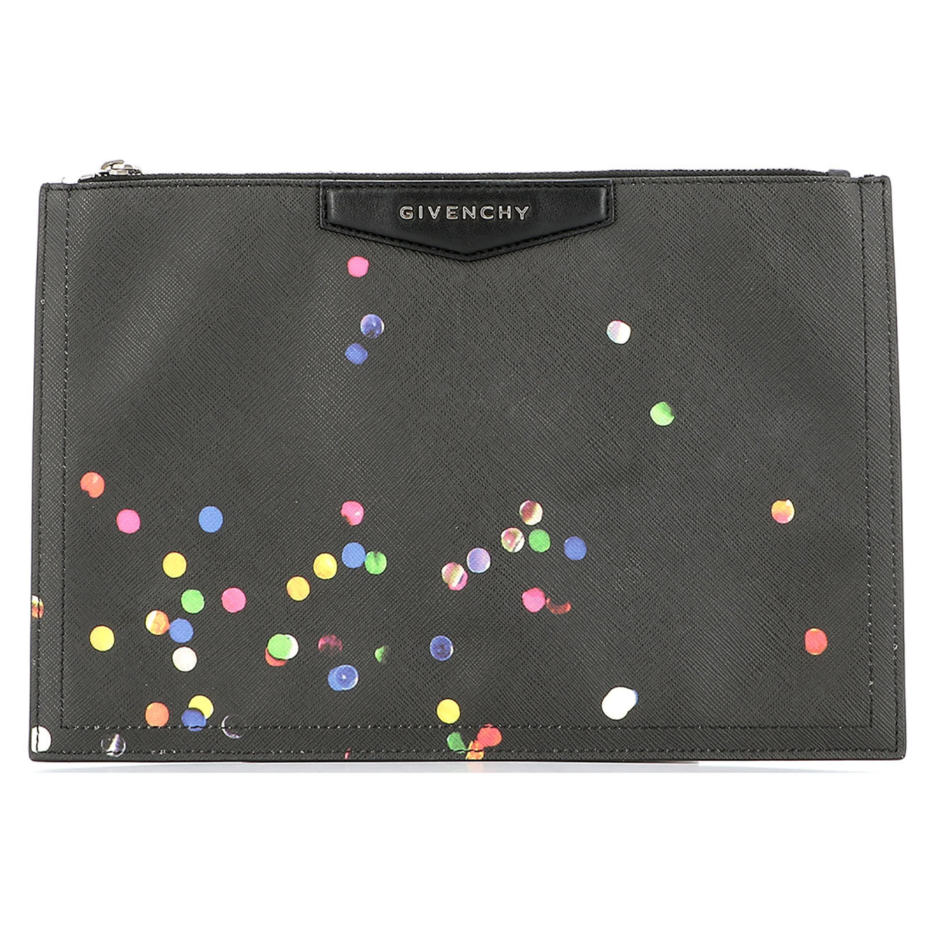 Givenchy Pochette Confettis en Cuir noire - Neuf sans étiquette - L.29 cm