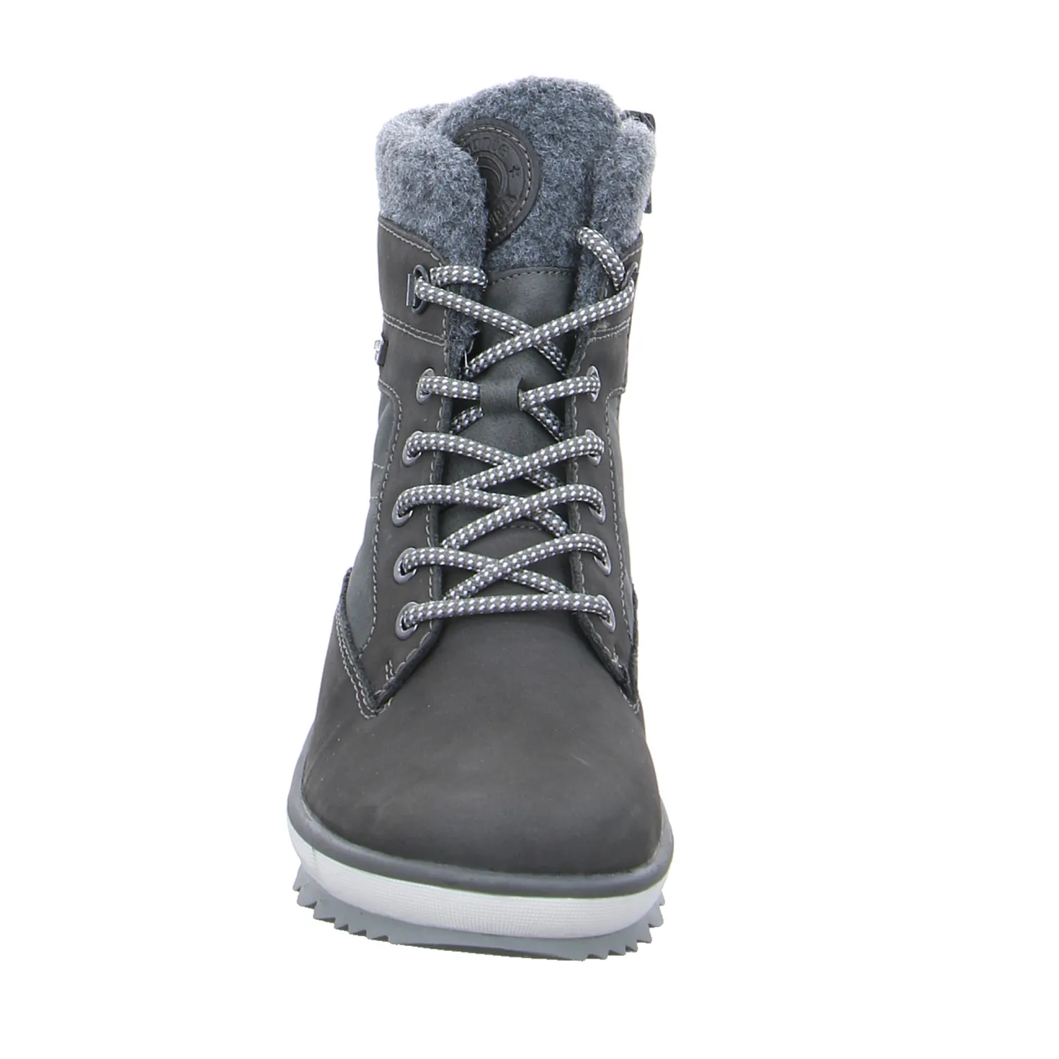 REMONTE Comfort-Snowboot Grau Leder  mit TEX Membrane