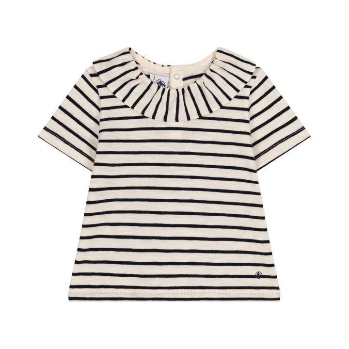 Petit Bateau T-shirt Maboule Jersey Flammé | Ecru