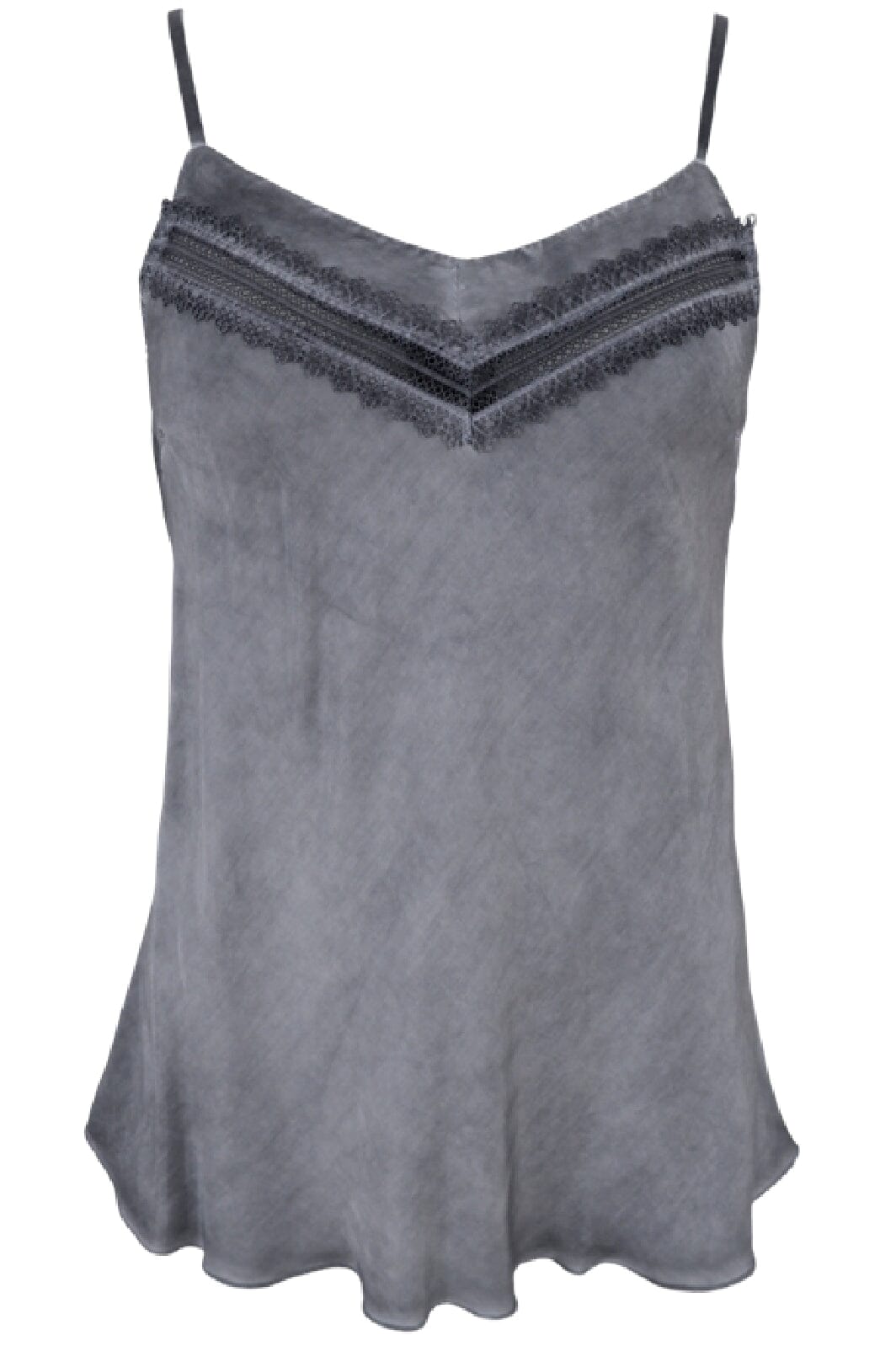 Black Colour Bclou Satin Strap Top grey