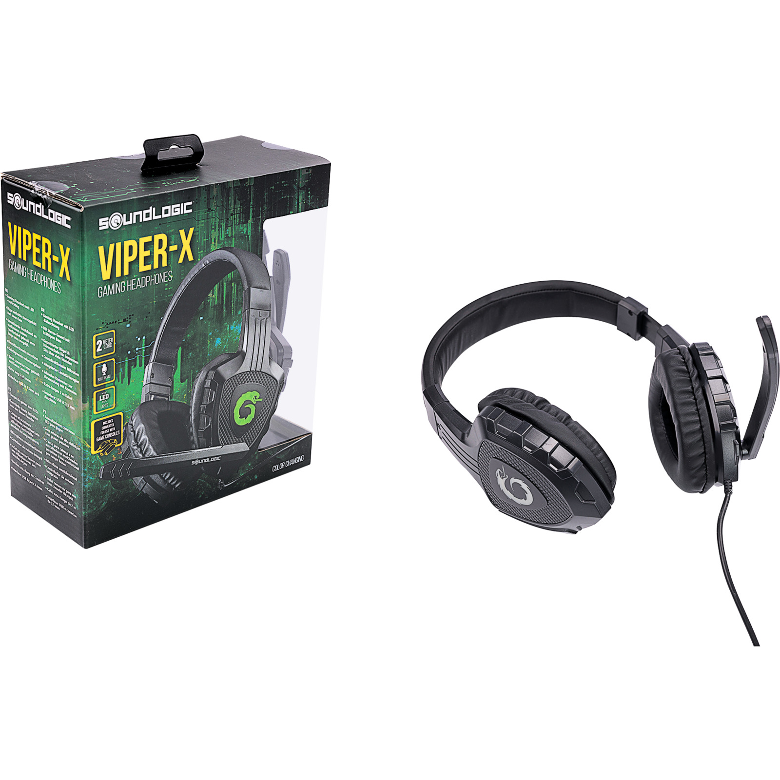 Gaming-Kopfhörer mit LED-Licht