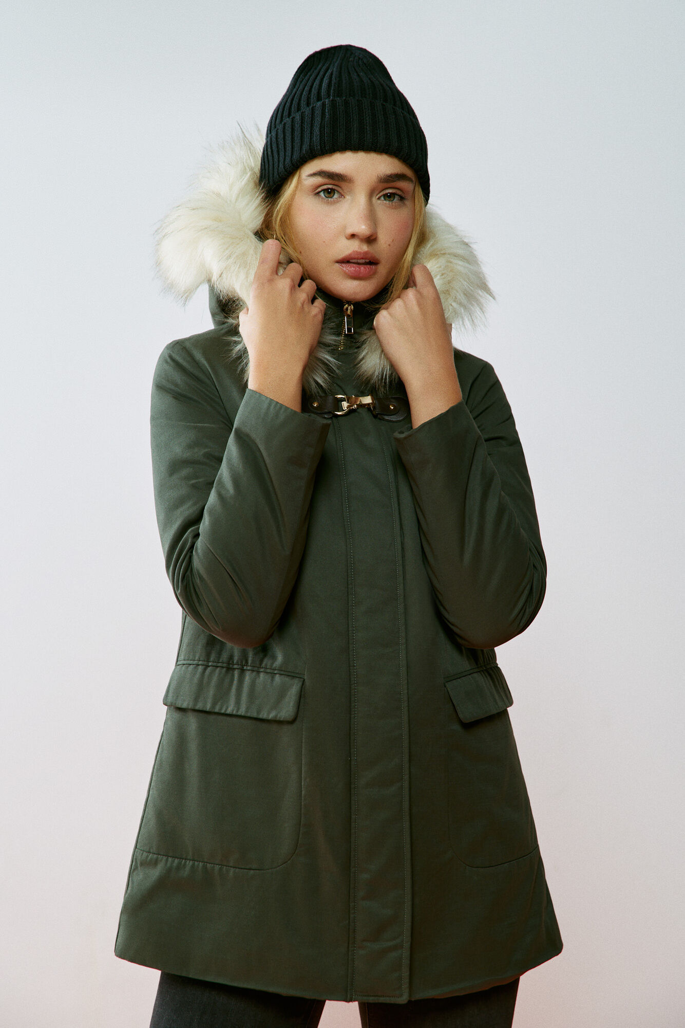 Parka repelente de água Sorona Aura com zíper de metal