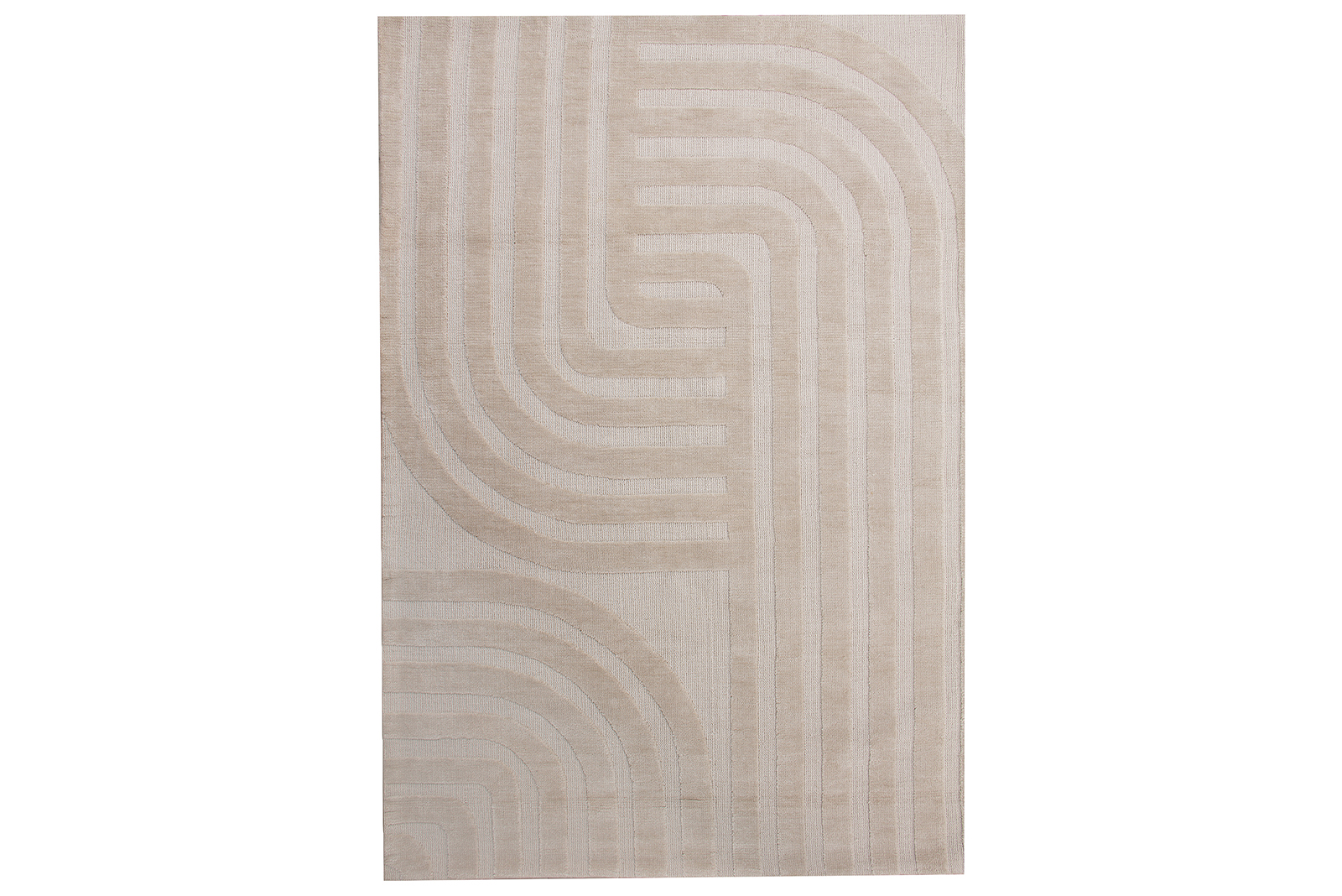Misato gulvteppe 160x230 Beigefarget mikro polyester maskinvevet