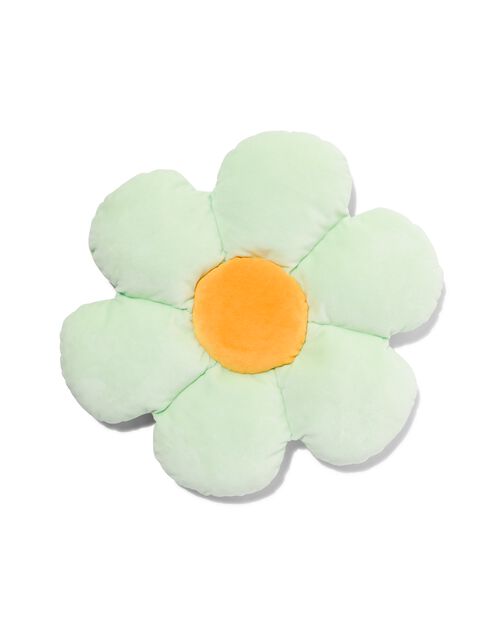 coussin en peluche fleur bleu Ø43cm