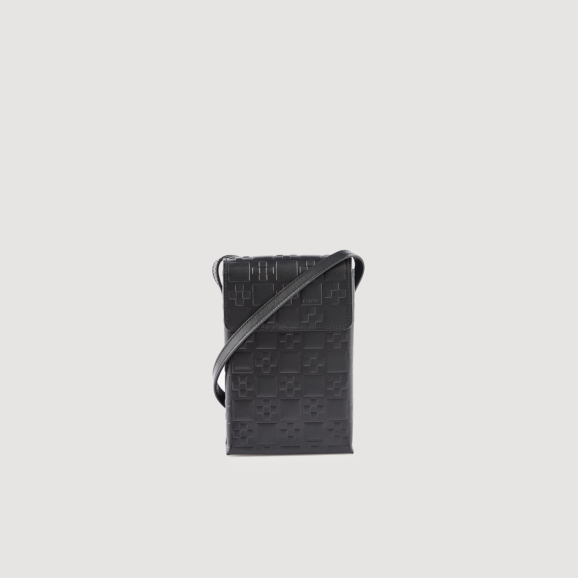Pochette en cuir embosse monogramme S