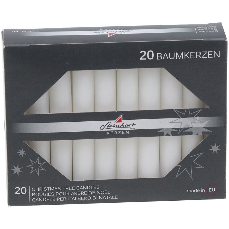 Steinhart Baumkerzen, 20 Stück, weiss