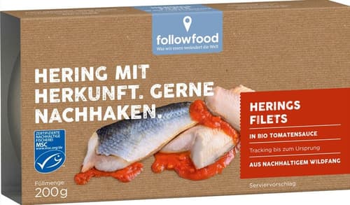 followfood MSC Herings Filets in Bio-Tomatensauce