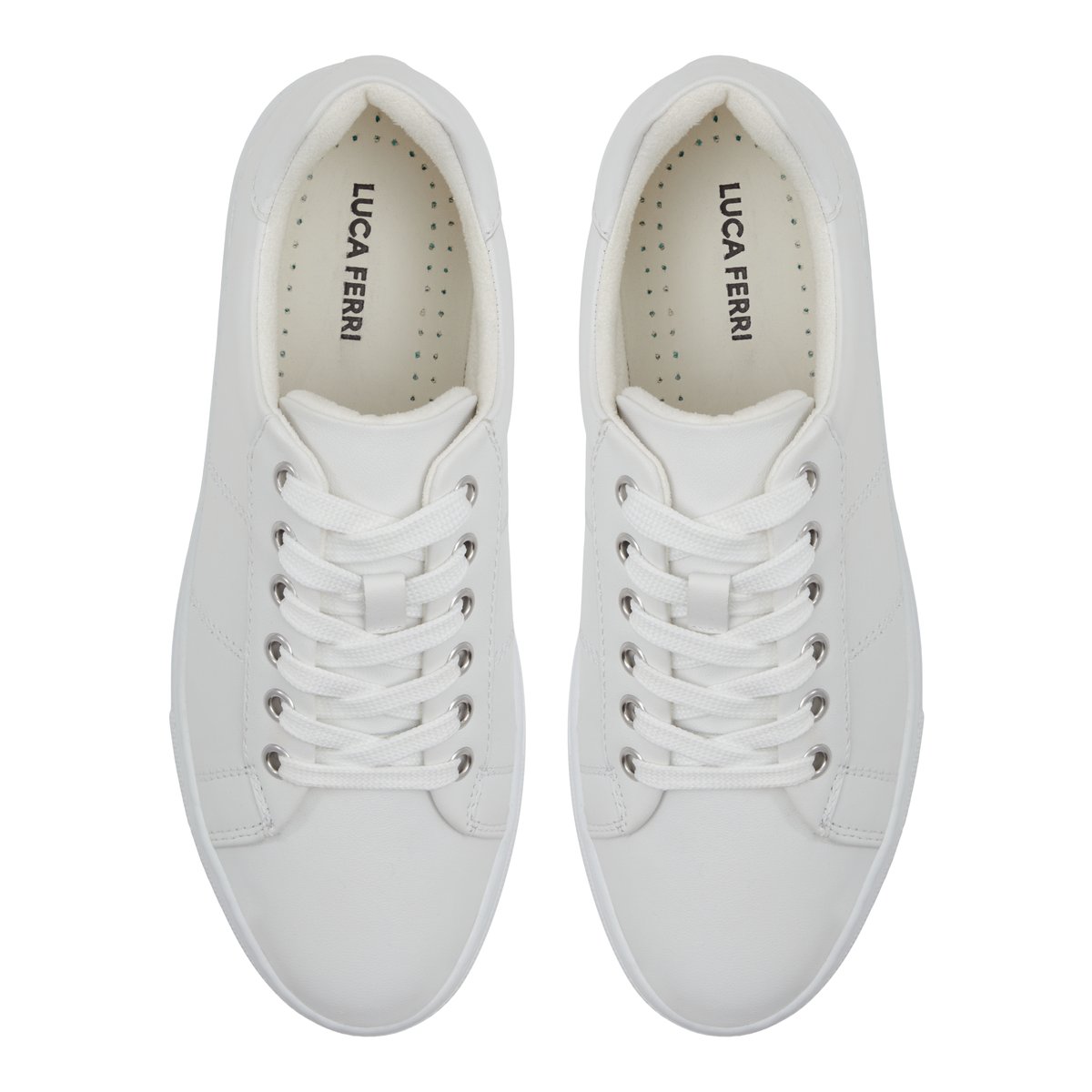 LUCA FERRI-Nerraweth-Baskets - Talon plat - Blanc