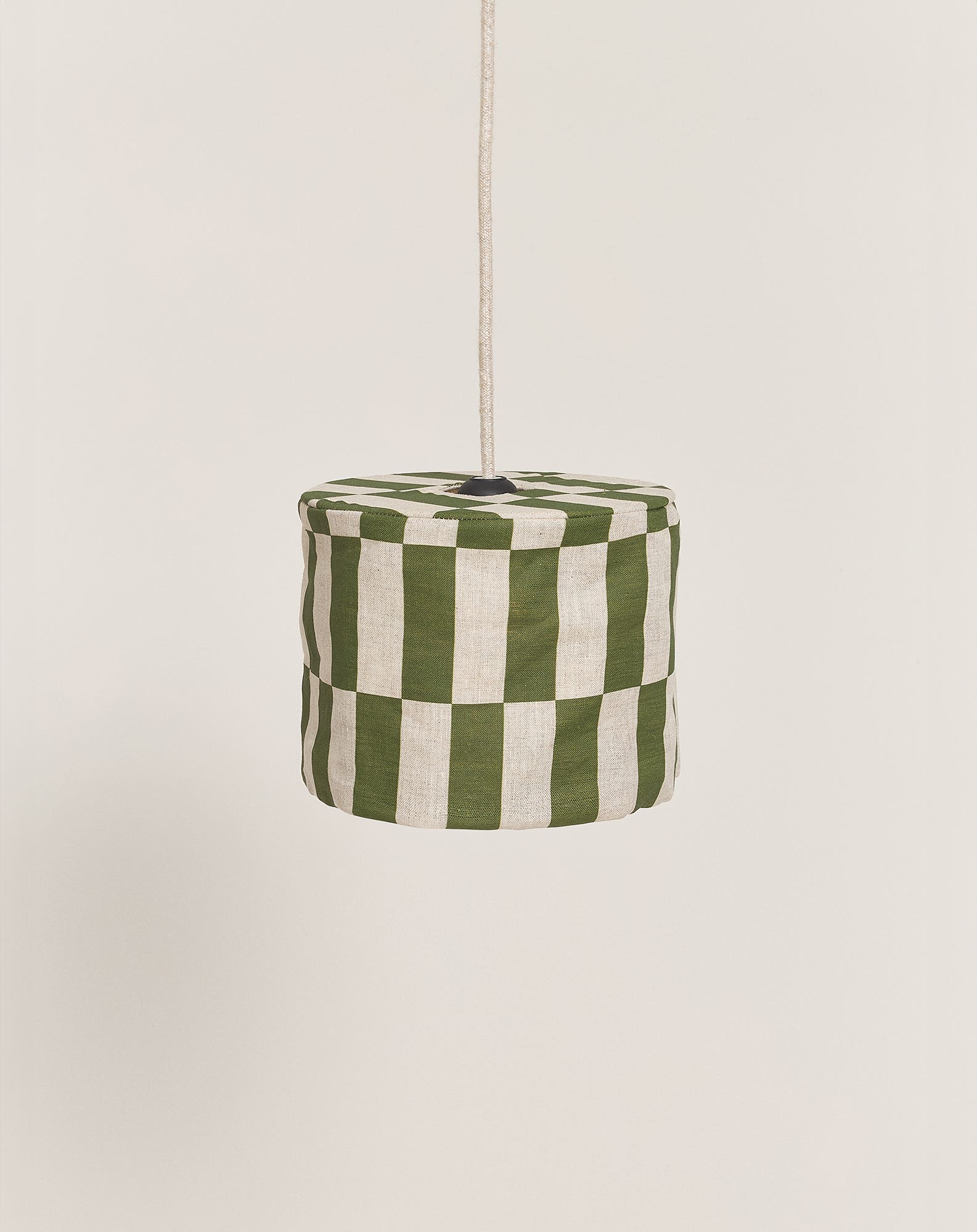 Abat-jour en lin pour suspension diam. 20cm vibes | Vert