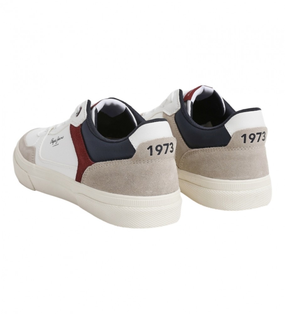 Tênis Pepe Jeans Kenton Masterlow de couro branco