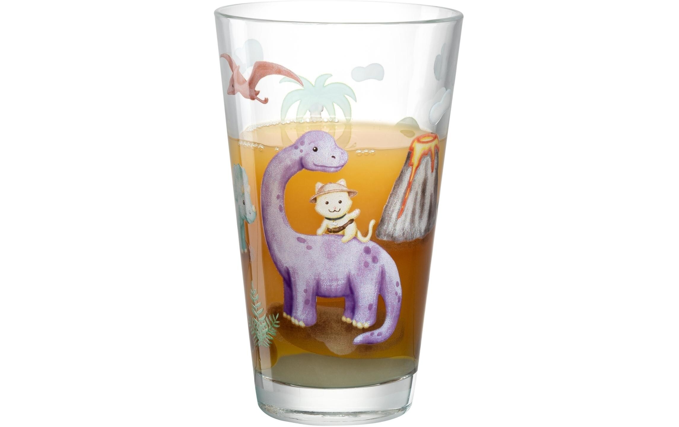 Kindertrinkglas Avventura 300 ml, 6 Stück, DinosaurierTrinkglas für Kinder