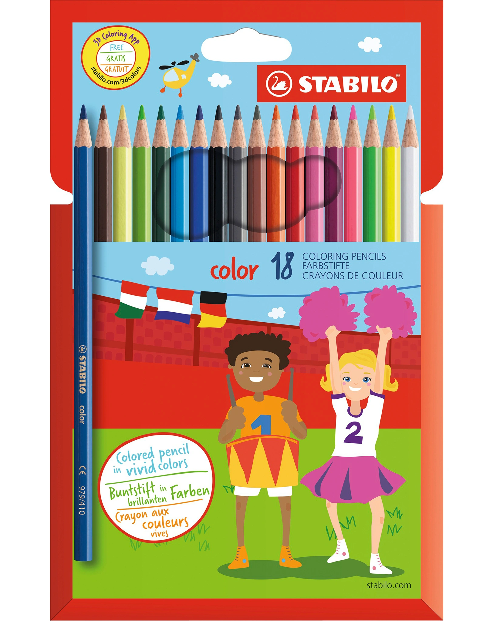 Buntstift STABILO® color +Neon 18er-Pack
