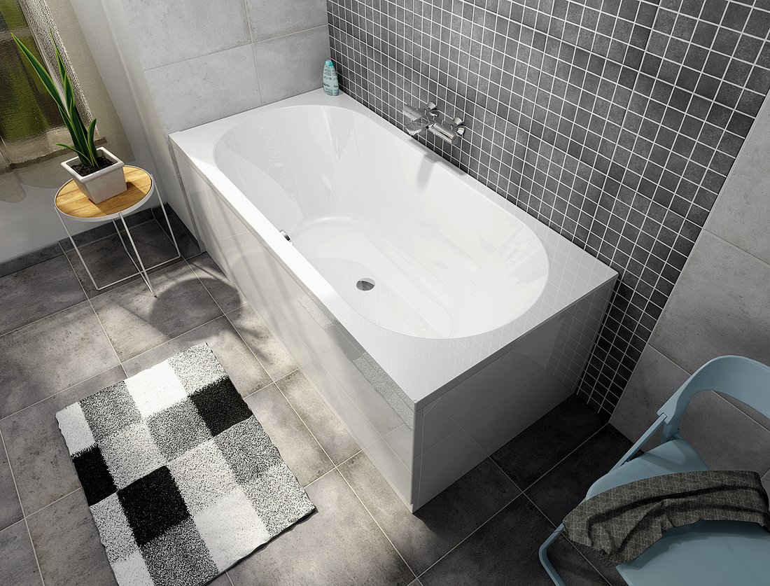 Polysan Astra rechthoekig bad 165x75x48cm wit