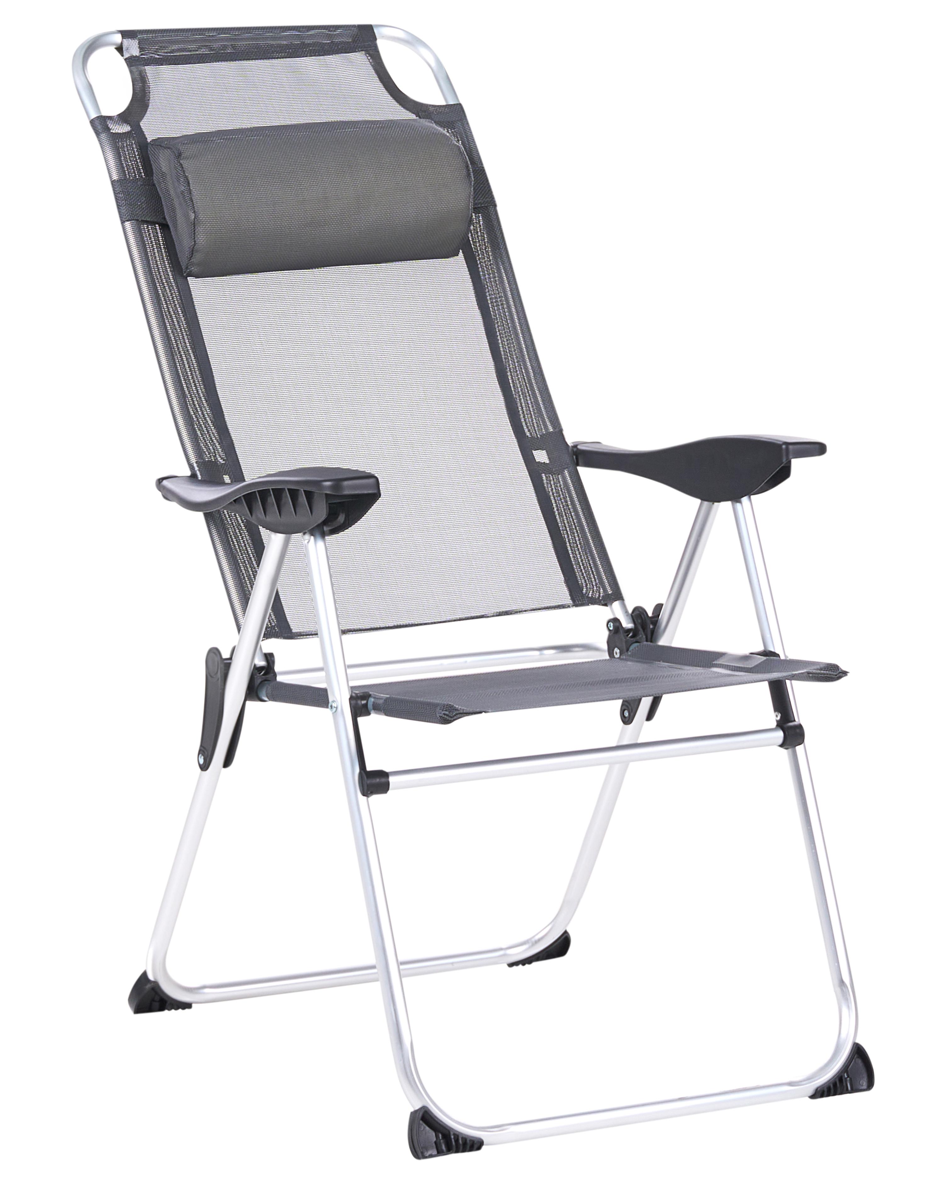 Set van 2 tuinstoelen ASINE inklapbaar Metaal Grijs