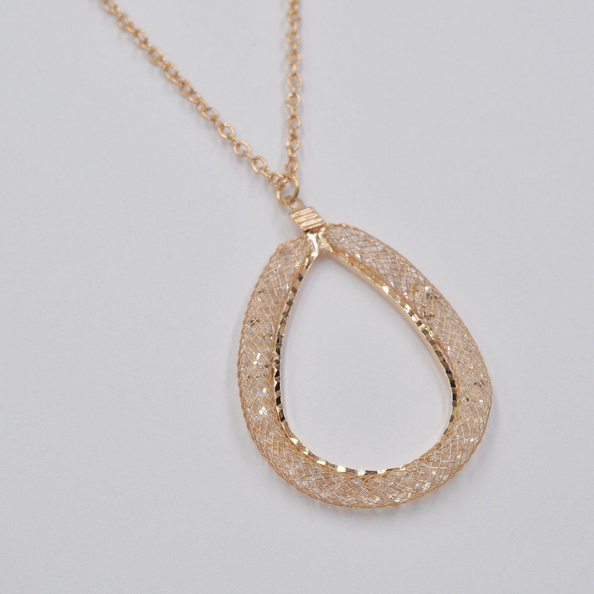 Steuer Modeschmuck Schmuck-Set Metall goldfarben Halskette und Ohrringe mit Kristallsteinen