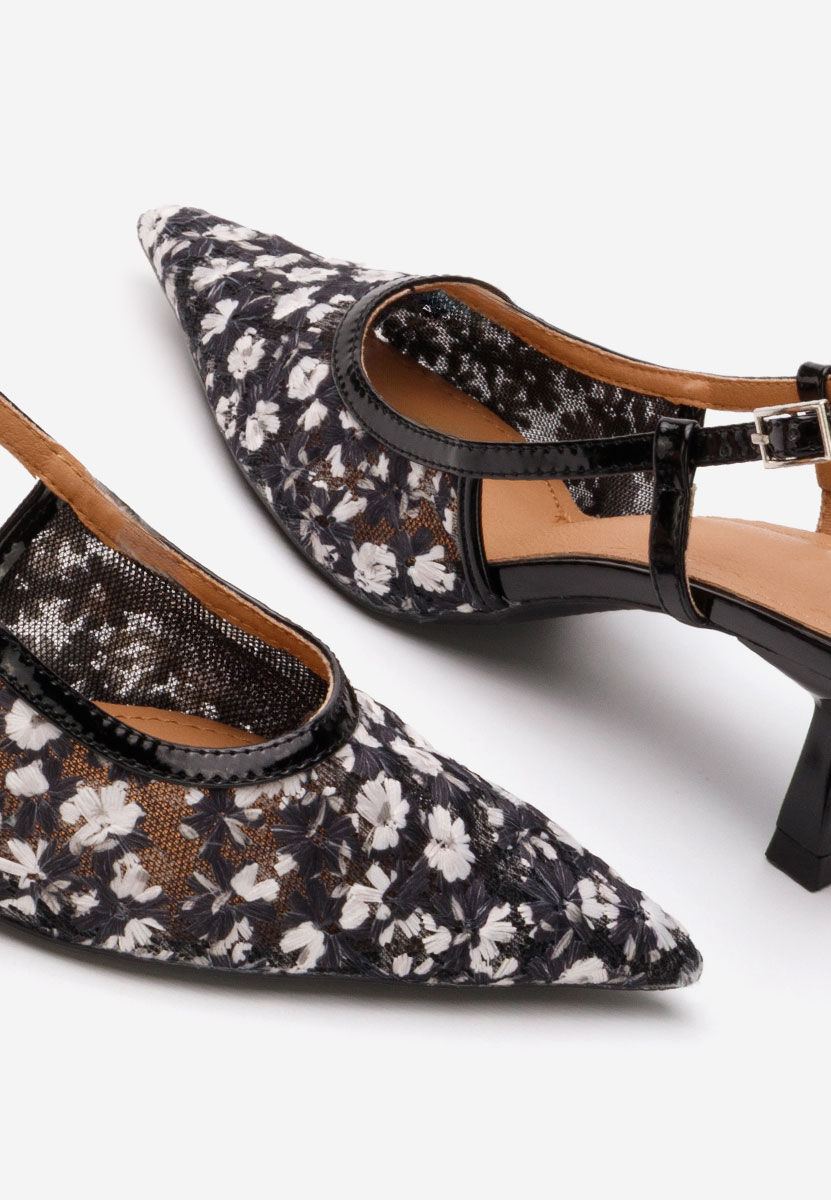 Chaussures slingback noirs Adelicya