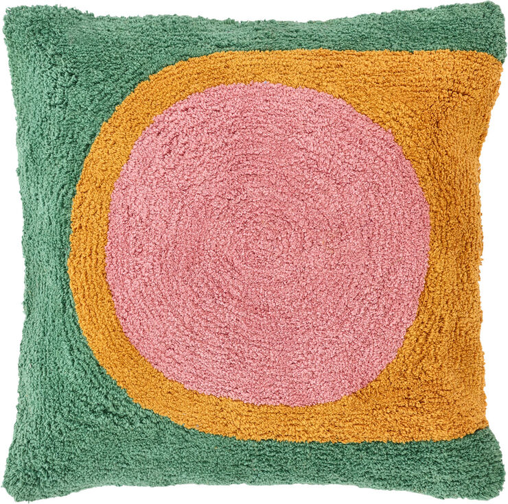 Villa Collection Pude Styles 45 x 45 cm Grøn/Rosa/Brun 100% Bomuld Grøn/rosa/brun