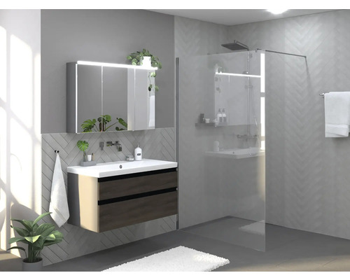 Jungborn Walk In SETTE 80 cm, profielkleur chroom, helder glas met vuilafstotende glascoating