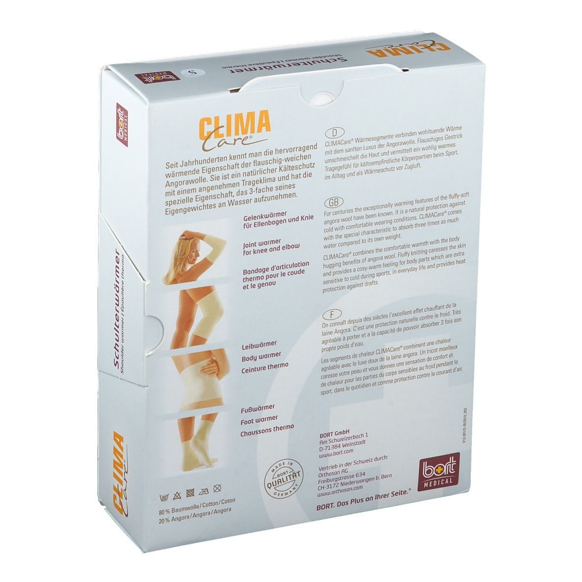 BORT CLIMACare® Schulterwärmer Gr. S weiß