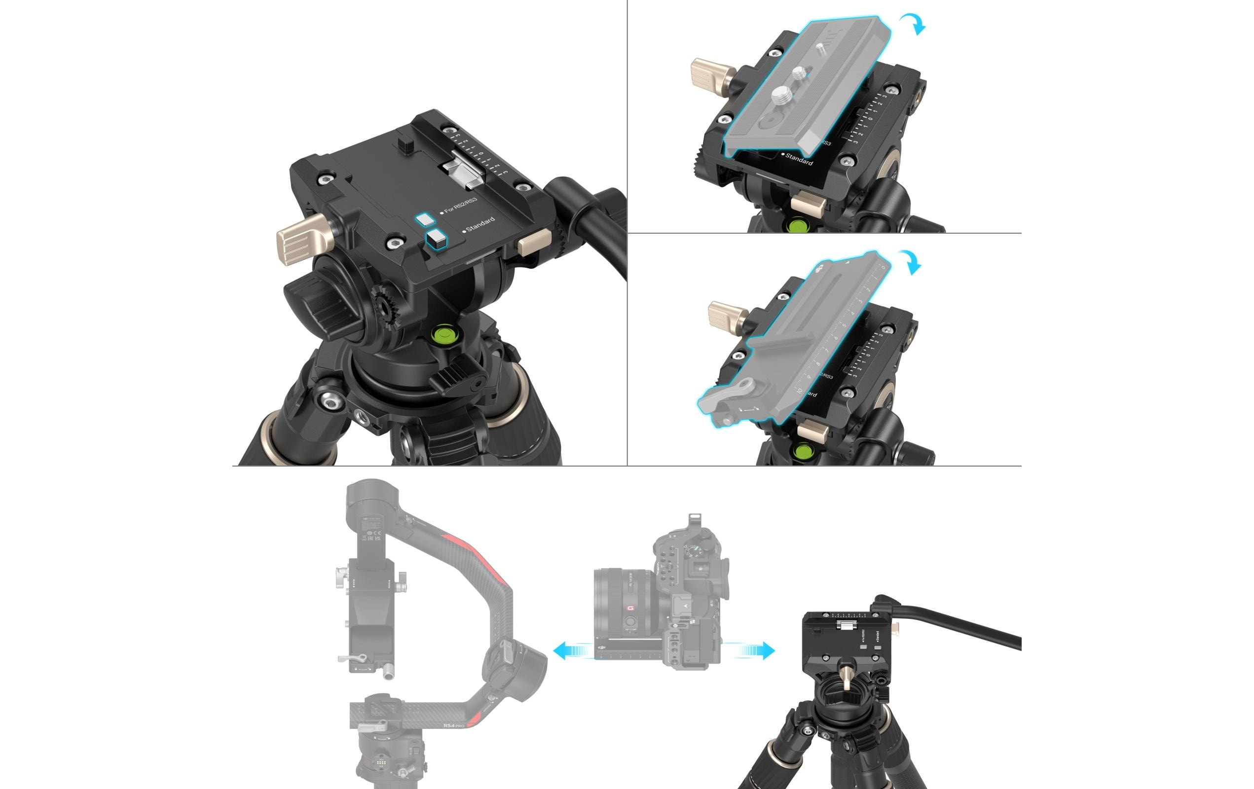 Stativ FT-S303 Kit<br>Robustes Carbonstativ mit FreeSpeed-Twist-Mechanismus