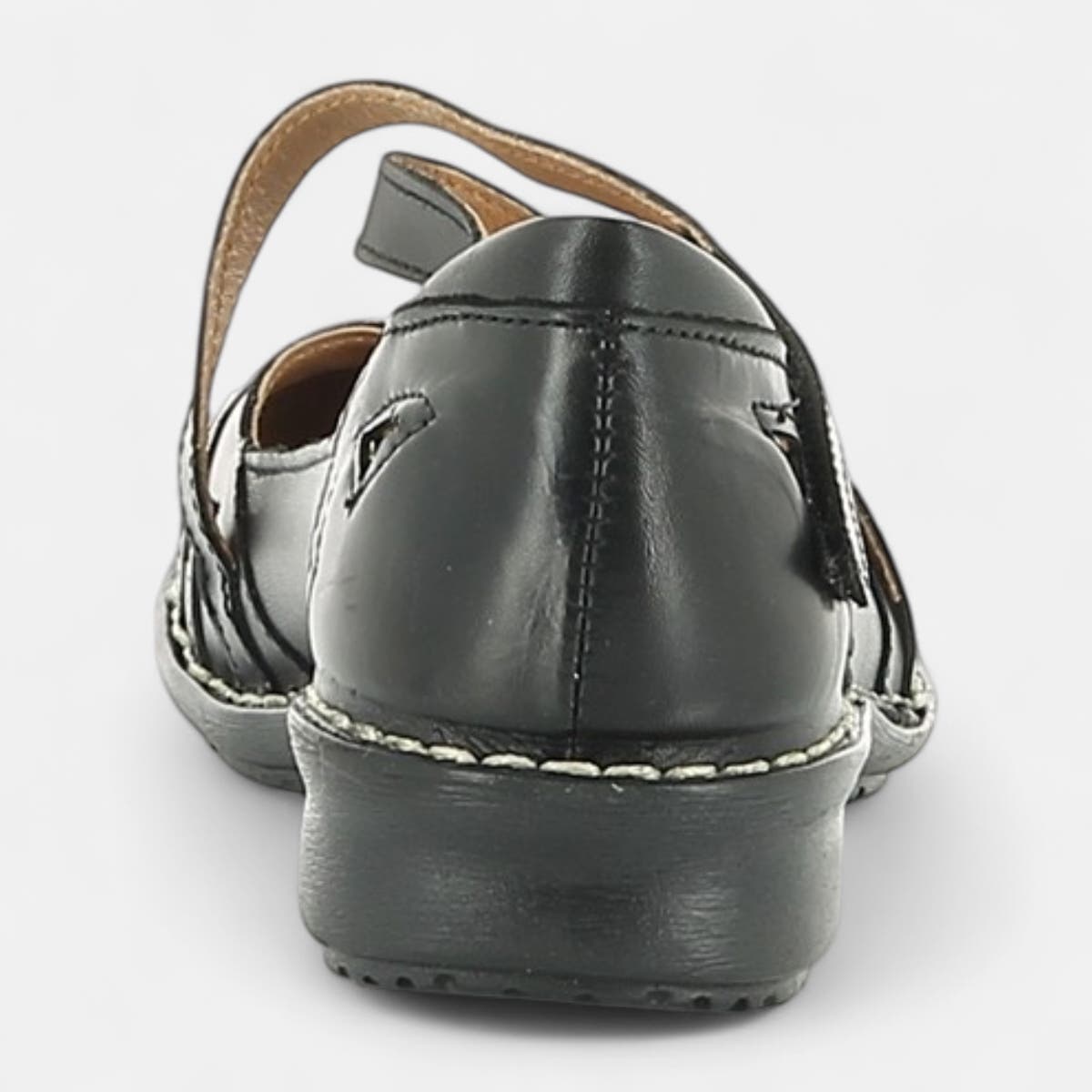 Ballerines Femme en cuir noir