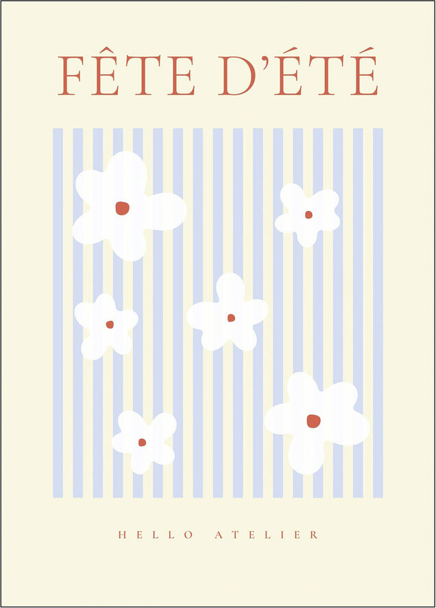 Poster & Frame Fete Dete 01 Flerfarvet
