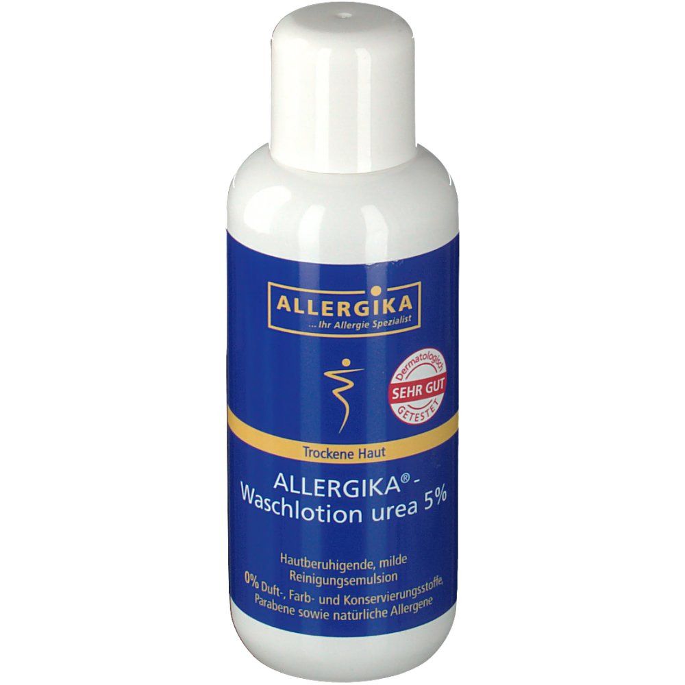 ALLERGIKA® Waschlotion Urea 5% - Hautberuhigende, milde Reinigungsemulsion bei trockener und sehr trockener Haut