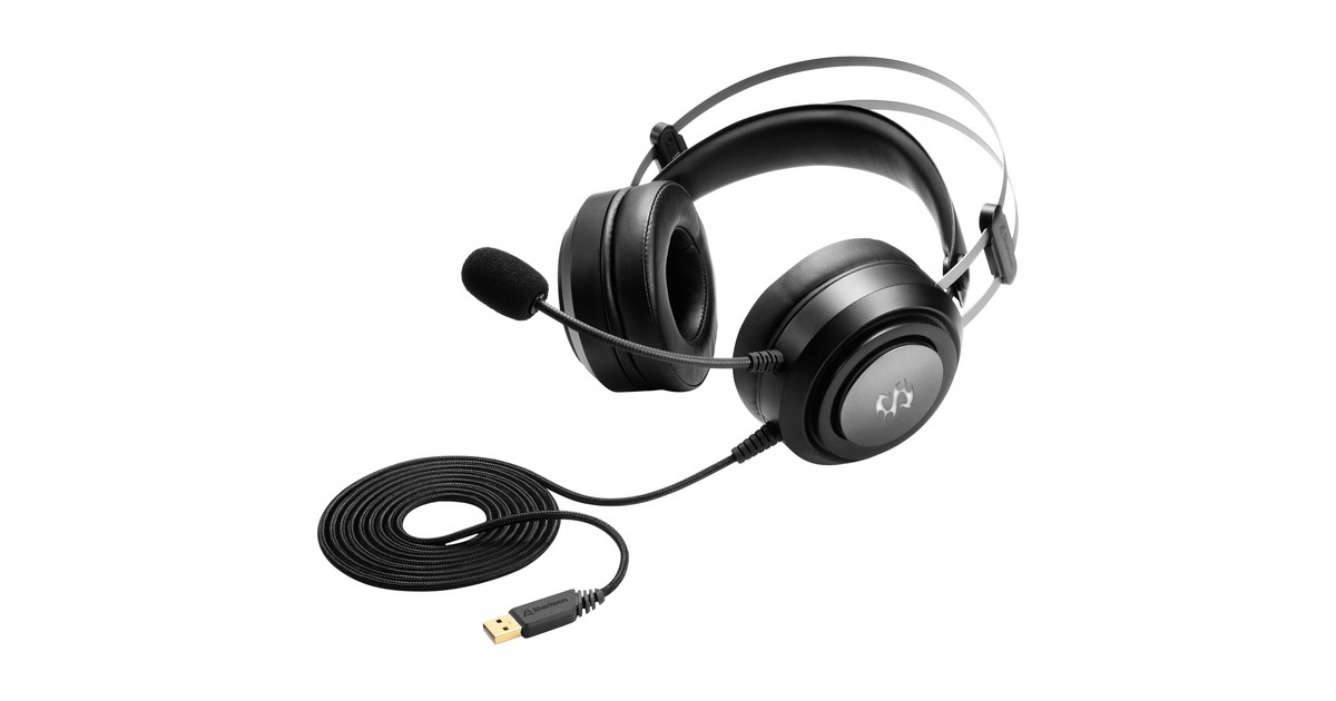 SharkoonSKILLER SGH30 over-ear gaming headset  (Zwart, RGB leds, PC's/Notebooks, PlayStation 5, PlayStation 4)