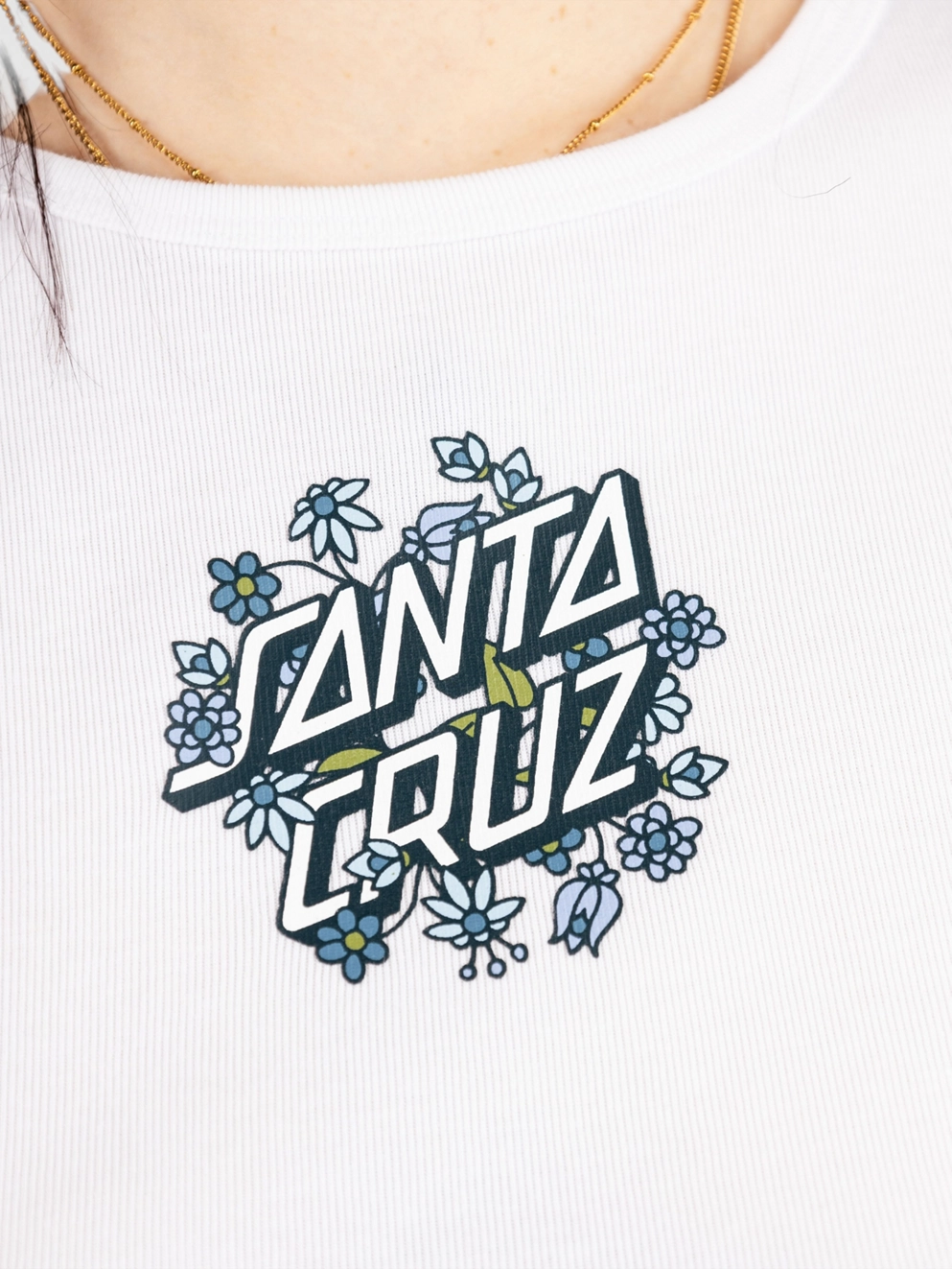 Santa Cruz Sage Floral Dot Tank Top white