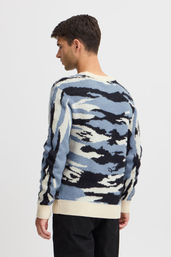 Casual Friday CFKLAES camo knit Dark navy