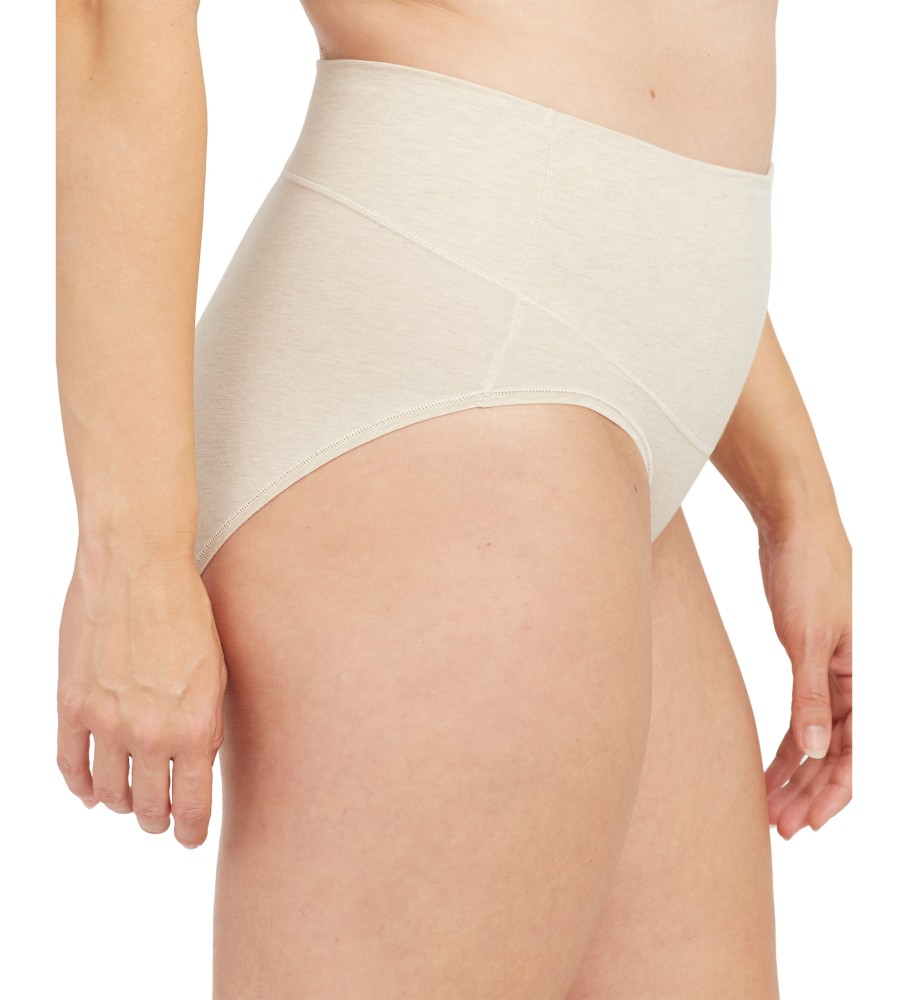 Cuecas modeladoras SPANX bege em algodão