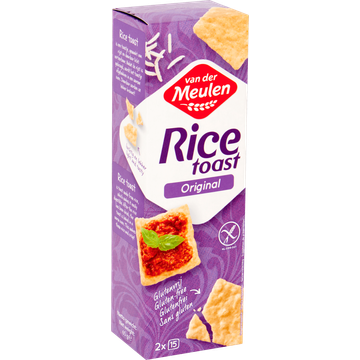 Van Der Meulen Rice Toast Original 2 x 15 Stuks 65 g