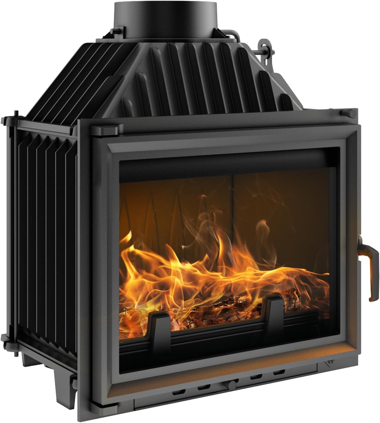 kratki Kamineinsatz Holzofen Gusseisen Maja 8kW Ø 200mm BImSchV 2 Wirkungsgrad 80% Kamineinsätze Holz Leistungsbereich 3-10kW