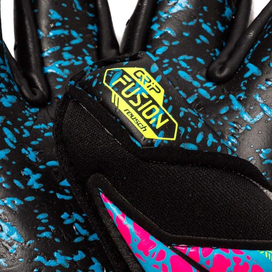 Reusch Gants de Gardien Attrakt Fusion Strapless - Noir/Jaune/Vert/Bleu